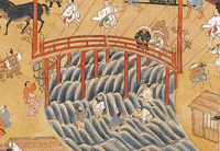 伊勢参詣曼荼羅(左幅、部分)