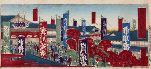 松島廓大芝居人形芝居繁栄図 一養亭芳滝