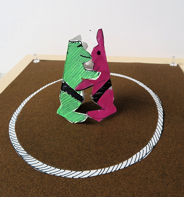 紙ずもうの様子（2）