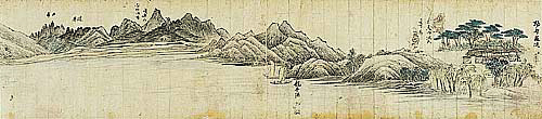 漢江全図（部分）　鄭遂栄筆