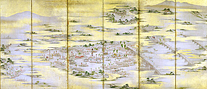 天神祭礼図　六曲一隻（部分）