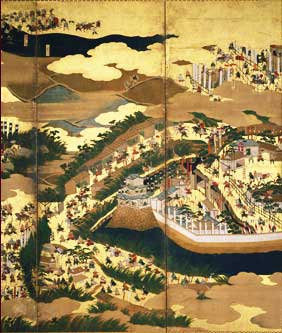 関ヶ原合戦図屏風（八曲一双のうち、右隻１、２扇部分）