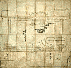 三ツ屋根地車側面図