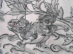 蟇股(唐獅子牡丹)