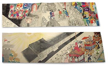 日本現代風俗絵巻(春・夏の巻、人の一日の巻)