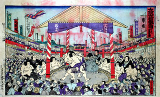 大阪大相撲之図