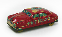 ヤシマドロップス 車形容器（ブリキ、昭和）