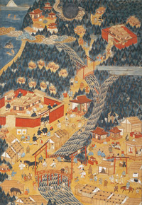 伊勢参詣曼荼羅(左幅)