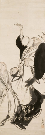 蹴鞠図　林閬苑筆