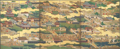 京・大坂図屏風