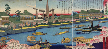 浪花川崎鋳造塲の風景