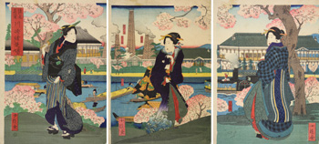 浪花真写川崎鋳造塲