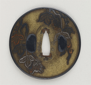 【重要美術品】蔦文鐔 銘 埋忠明寿