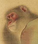 桃猿図　森狙仙筆　本館蔵