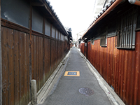 現在の喜連の街並み（旧中高野街道）